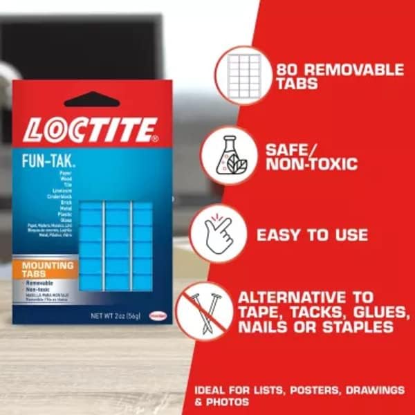 Loctite Fun-Tak Mounting Putty, 2 oz (2 Pack)