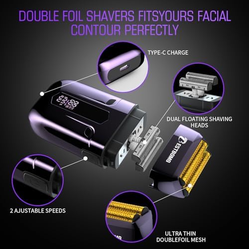 BESTBOMG® Hair Clippers for Men, Clipper, Trimmer & Shaver Set, BS-808C