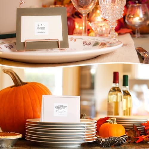 Watersay 240 Pcs Thanksgiving Religious Peelable Stickers for Card Making Selection Peelable Sentiments Stickers for Adults Thanksgiving DIY Card Making Decoration, 4 x 3.5 Inches