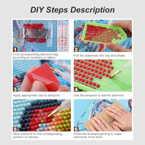 Domnpes Cow Diamond Art, Diamond Painting Kit for Adults