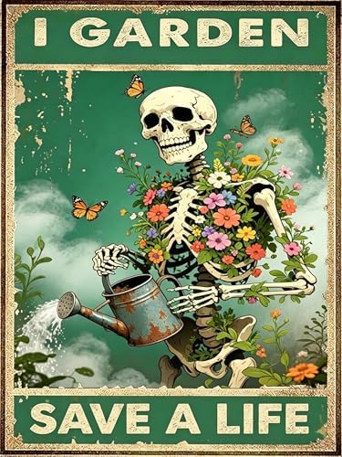 XUCNWL Diamond Art Kits for Adults,Skull Flower Diamond Painting 12x16 Inch