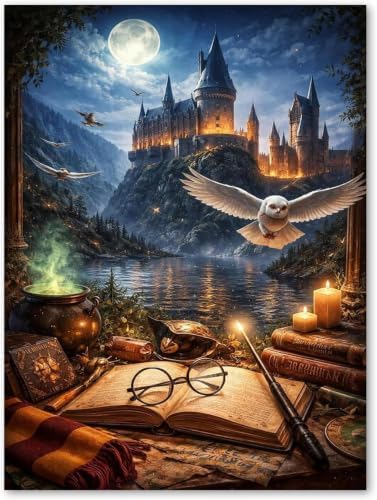 Paint by Numbers kit for Adults Magic Castle,Adult Paint by Number Kits
