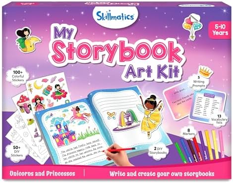 Skillmatics Storybook Art Kit – Unicorns & Princesses, Craft & Writing Kit