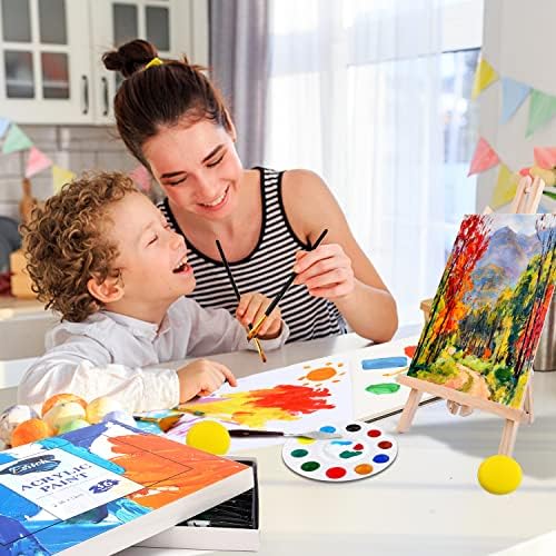 ESRICH 56 PCS Acrylic Paint Canvas Set for Adults with 36 Paint