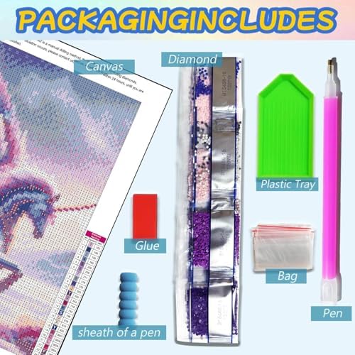 Unicorn Diamond Art Kits for Adults, Diamond Painting Kits 14x14 Inch