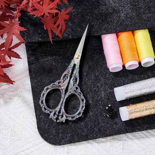 Embroidery Scissors,4.6" Sharp Tip with Premium Leather Sheath