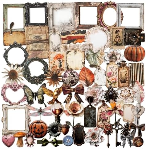 100 Pcs Vintage Ephemera Stickers for Scrapbooking