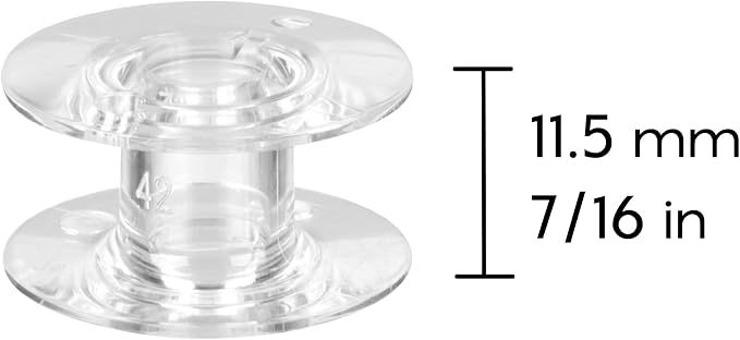 Brother Sewing and Embroidery Bobbins 10-Pack, SA156,Clear, 11.5 mm