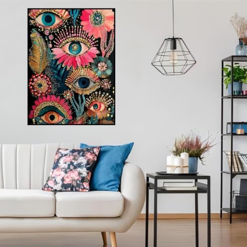 Lophomie Diamond Art Kits for Adults, 5D Evil Eye Diamond Painting Kits
