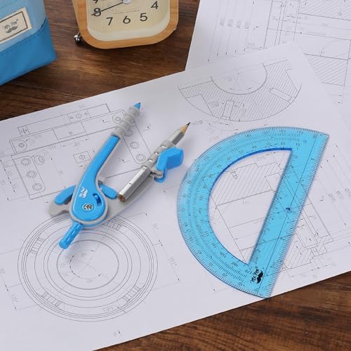 Mr. Pen- Bulk Geometry Compass and Protractor Set, 12 Sets, 6 Inch
