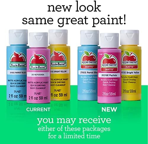 Apple Barrel, PROMOABMP22 Holiday Acrylic Paint Set, 32 Piece, 26 Apple Barrel Paints, 2 Mod Podge Acrylic Sealers and 4 Foam Brushes