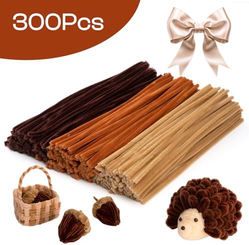 Caydo 300 Pieces Brown Pipe Cleaners