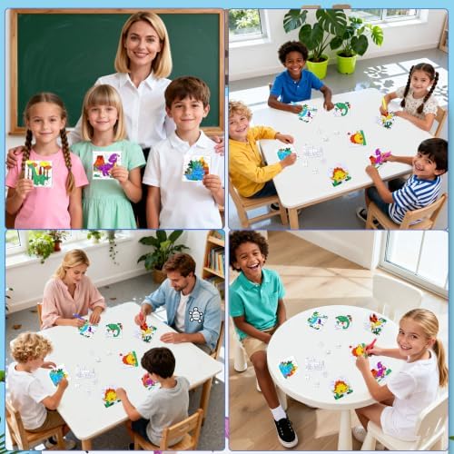 Dinosaur Puzzles for Toddlers 2-4, Dinosaur Crafts DIY Art Activities Toys