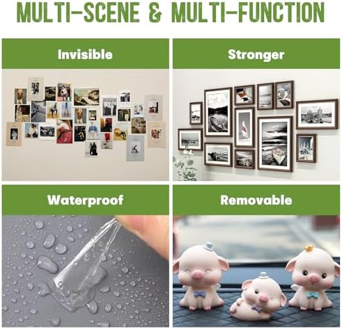 105Pcs Double Sided Adhesive Dots, 0.79" Clear Removable Sticky Adhesive Mounting Putty, Waterproof No Residue Dots Adhesive Putty for Poster Picture Festival Decoration Museum