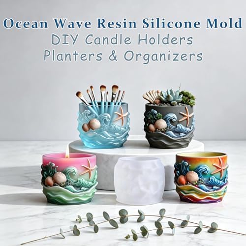 Starfish Resin Molds Silicone, Ocean Candle Mold for Epoxy Casting