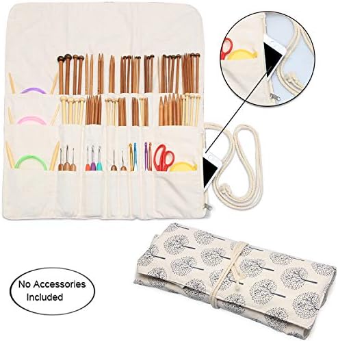 Teamoy Knitting Needle Crochet Hook Case Organizer Holder(up to 14"), Tree