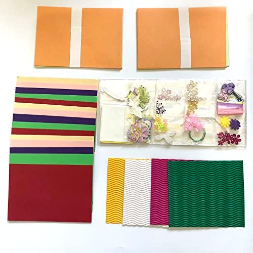Huralona Greeting Card Making Supplier Envelope Kit Gift Anniversary Craft | Handmade DIY Card Kits 15 Cards 15 Envelopes and Dec Accessories for Birthday Thanksgiving Christmas Wedding Invitation