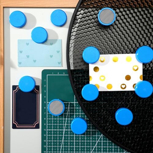 Blulu 50 Pcs Magnetism Honeycomb Pin for Laser Cutting 1.18 Inch Honeycomb Bed Pins Hold Down Laser Engraving Accessories Supplies Machine Fixing Needle Engraver Machine Accessories(Blue)