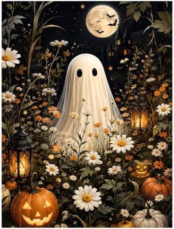 Halloween Diamond Art Kits for Adults, Ghost Diamond Painting, 12x16 Inch