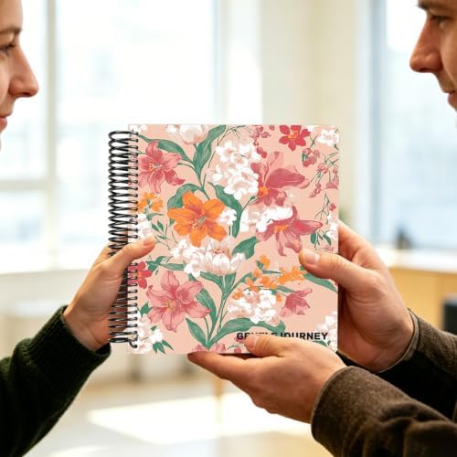 Hardcover Sketchbook,7.2"x8.3"Spiral Bound Drawing Pad,Lily Bouquet