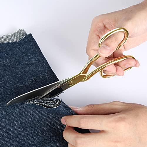 LIVINGO 8" Fabric Scissors Heavy Duty Multipurpose Dressmaker Shears