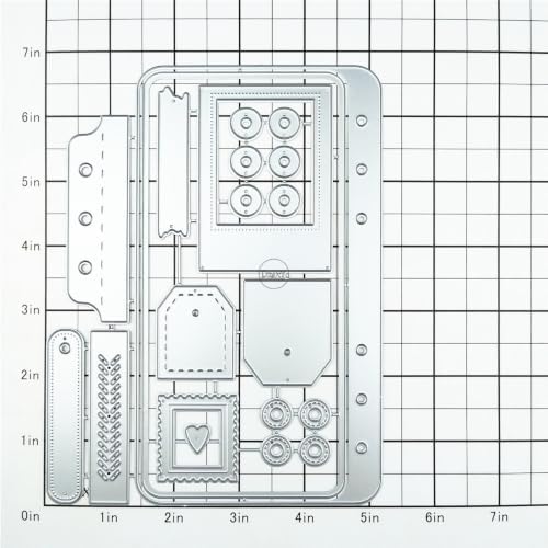 Loose Leaf Book Label Metal Cutting Dies for Card Making