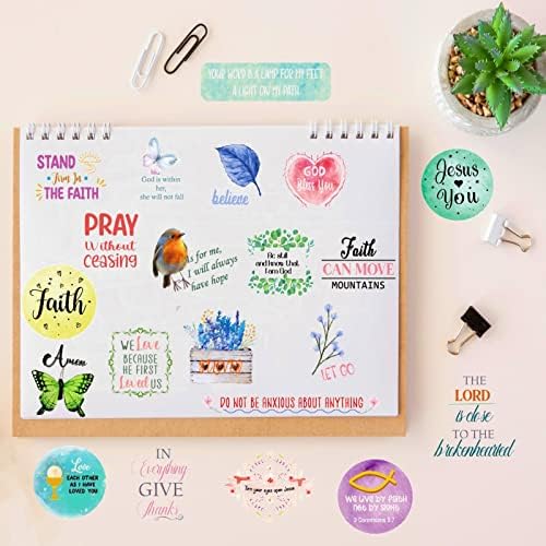 24 Sheets Inspirational Christian Stickers for Journaling, Bible Stickers