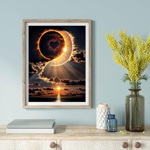 ijbnhd Sunset Diamond Art Kits for Adults for Home Wall Decor 12x16 inch