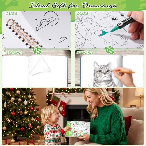150gsm Dinosaur Coloring Book with Markers, 7x8.3in Coloring Kit for Kids