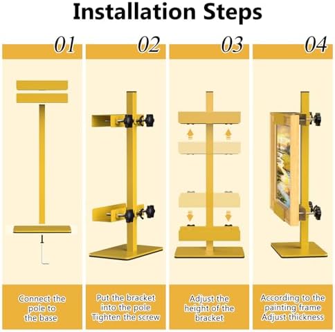 Tabletop Easel Stand Picture Easels for Display Up to 15.5" H Gold Picture Frame Stand Table Top Easel Metal Picture Easel for Photos, Painting, Artwork, Books (Base: 1.32 lbs)