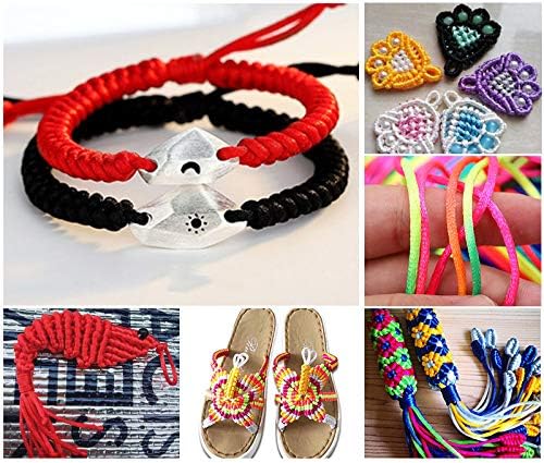 TONIFUL Nylon String Satin Cord for Necklace Bracelet Beading 1.5mm White | 50yd Non elastic durable non fading, for Jewelry Making Thread Rattail Macrame Trim Kumihimo Chinese Knot Craft Tags Hanging