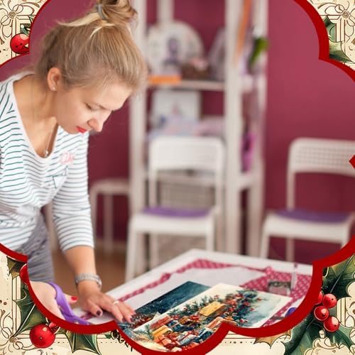 HunnmingRe 20 Pcs 10''x10'' Vintage Christmas Quilting Fabric Square Nutcracker Santa Claus Quiltted Fabric Bundle Reindeer Precuts Printed Patchwork Supplies for Winter Xmas DIY Sewing Craft