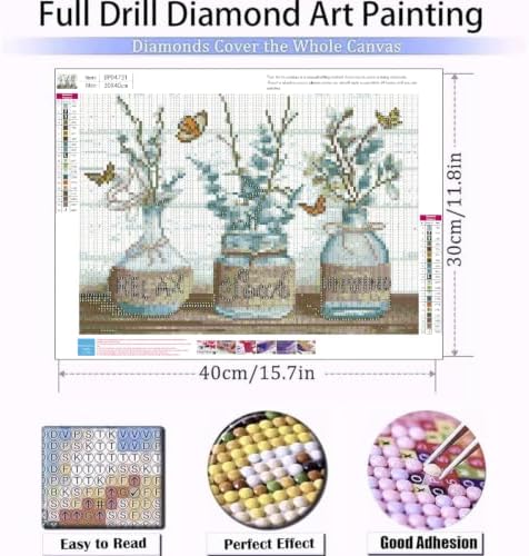 Green Botanical Diamond Art Kits for Adult diamond painting kits for adults