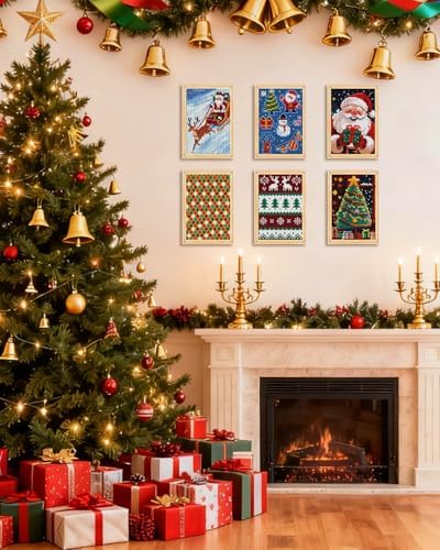 forever young Christmas Small Diamond Art Kits, 5x7 Inch Canvas