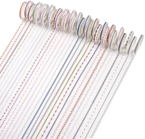 EORTA 30 Rolls Floral Washi Tapes Set, Slim 5mm Plant Masking Tape, Decorative Geometric Sticker for Detailed Scrapbooking, Arts, Wrapping, Journaling, Planner, DIY Craft, Vintage Boho & Floral