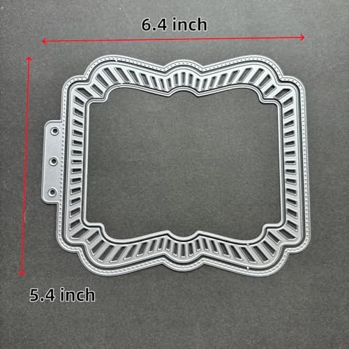 LZBRDY Vintage Charm Lace Frame Die-Cut - Carbon Steel Crafting Dies for Scrapbooking, Card Making, Greeting Cards and Journaling Supplies (Shaped Loose Leaf 6.4 x 5.4 in)