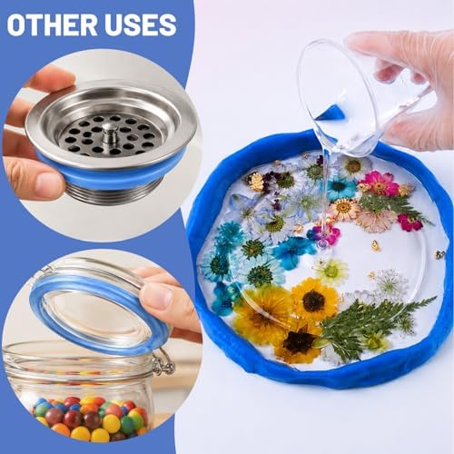 Silicone Putty, 1LB Flexible Silicone Mold Making Kit, Non-Toxic, Easy 1:1 Mixing Ratio, Fast Cured & Reusable Molding Compound for Resin, Soap, Wax, Jewelry Making