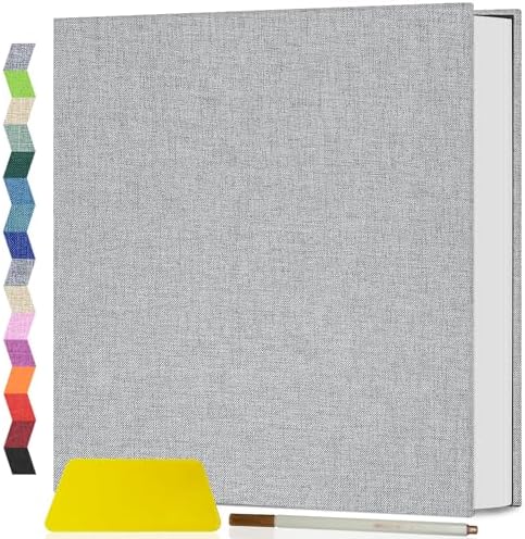 Popotop Photo Album Self Adhesive Scrapbook Album for 4x6 5x7 8x10 Pictures DIY Photo Book as Scrapbooking Supplies Kits, Birthday Gifts for Women Mom Wedding Baby Family Travel