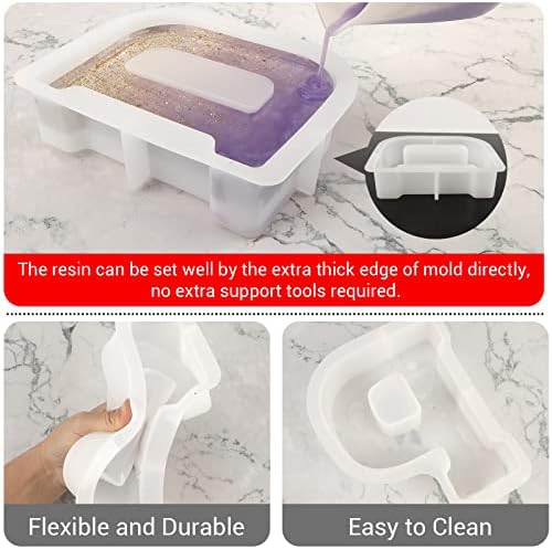 Gartful 7 Inch Large Letter Molds for Resin, 3D P Capital Alphabet Epoxy Resin Mold, A to Z Thick Resin Letter Molds for Making Letters, Word Sign Art, DIY Crafts, Making Cake, Party Home Decor