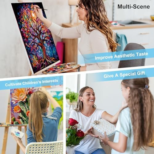 Paint by Numbers Kit for Adults, Sunflower DIY Acrylic Canvas Painting Set
