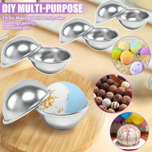 36 Pcs Bath Bomb Mold,18 Set 3 Size Bath Bombs Mold Kit,Aluminum