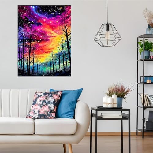 Lophomie Diamond Art Kits for Adults, 5D Starry Night Diamond Painting Kits