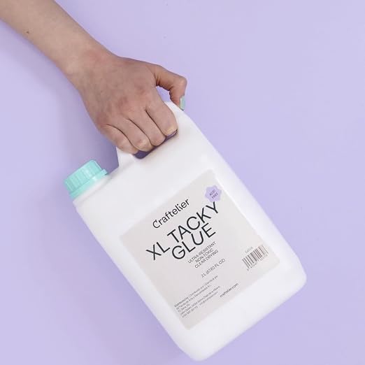 Craftelier - Tacky Glue | Extra Strong Multipurpose Liquid Glue for Scrapbooking and Other Craft Projects | Non-Toxic | Transparent, Flexible and Resistant Drying - Quantity 2 L (67.63 Fl Oz)