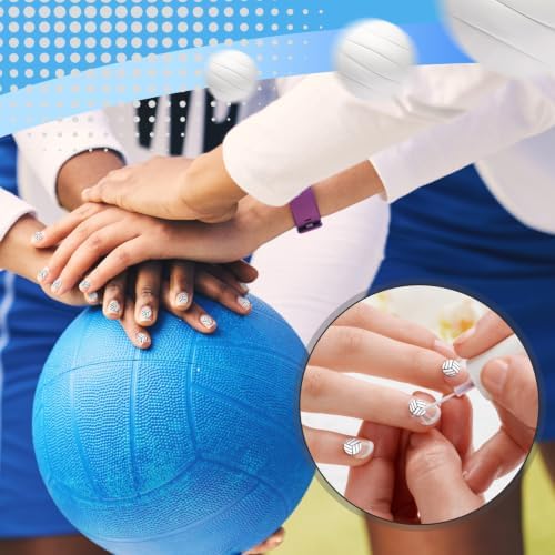 Weysat 60g Mini Volleyball Polymer Clay Slices 0.2 Inch for Nail Art DIY