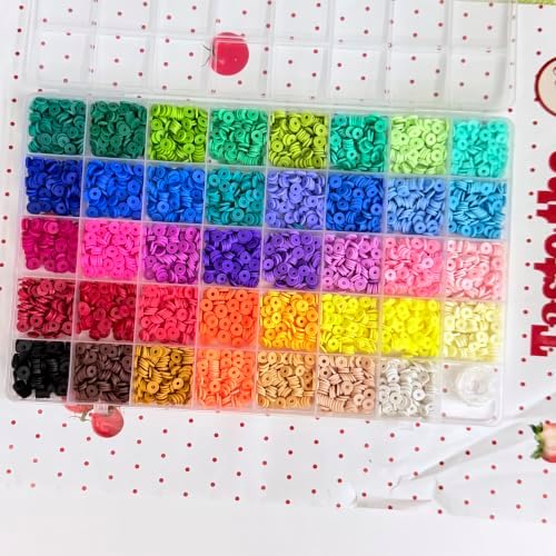 4000+ Clay Beads Bracelet Making Kit,39 Colors, Polymer Clay with Charms for Jewelry Making, Crafts Gifts for Girls Ages 6-12