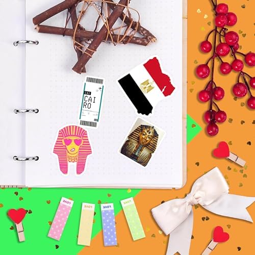 100Pcs Egypt Stickers for Water Bottle and Laptop - Egyptian Party Supplies & Decorations, Waterproof Vinyl Decals, Ancient Egypt History Stickers, Gifts for Women & Men