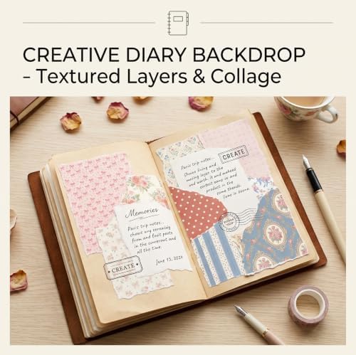 Scrapbook Paper Supplies, 30 Sheets 7.9x5.5 Inch Vintage Stripe Style Scrapbooking Supplies,Single-Sided Origami Decoupage Paper for DIY Crafts, Card Making, Art Journaling
