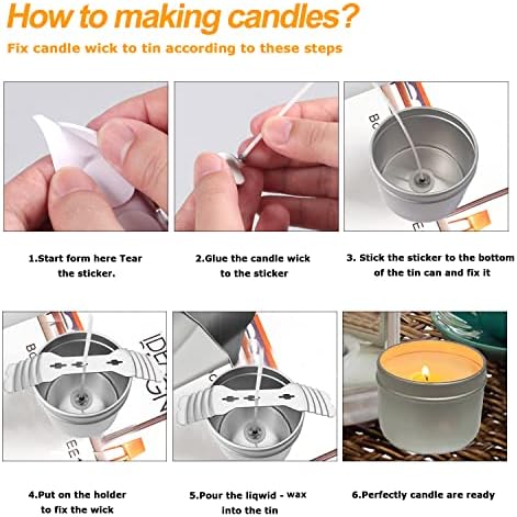 BBAXI Candle Making Kit with Melting Pouring Pot&Beeswax&5pcs Candle Tins