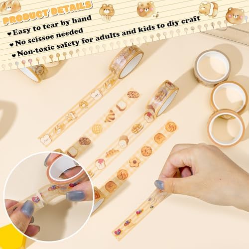 Bakery Bless Washi Tape Easy Hand-Tear No Scissors for Journals