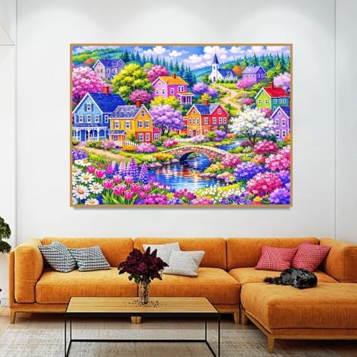 YOLENIX Countryside Scenery Diamond Art Kits for Adult Diamond Painting Kit